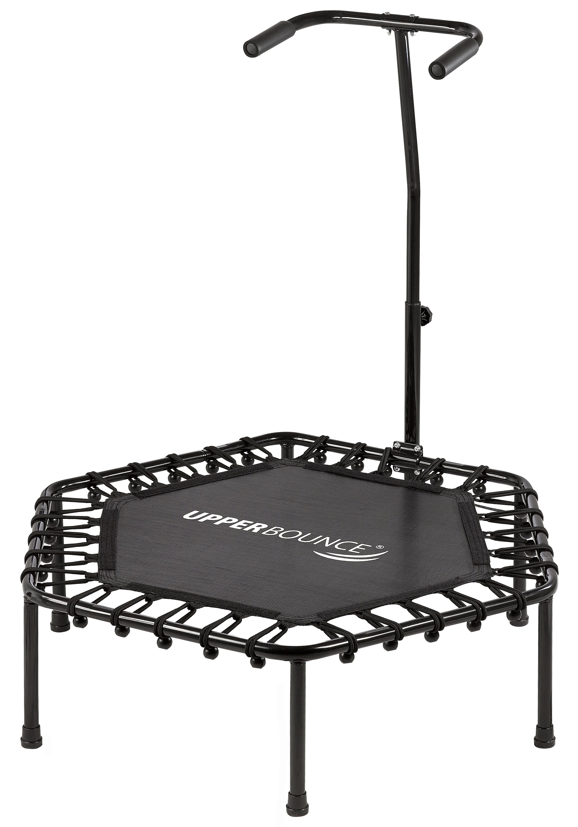 Mini Trampoline de Fitness Hexagonal 102 cm avec Poignée pour Sport, Gym, Intérieur | Sans Coussin