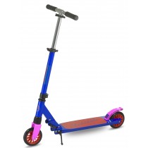 Trottinette Freestyle pour Enfant et Adulte - Stunt Scooter Patinette Pliable - Bleu