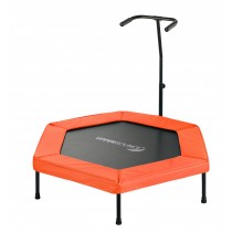 Mini Trampoline de Fitness Hexagonal 127 cm avec Poignée pour Sport, Gym, Intérieur | Orange